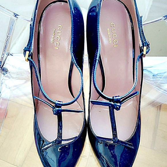 Gucci Beverly Patent Leather T-Strap Pumps BRAND NEW- NEVER WORN - Picture 3 of 7